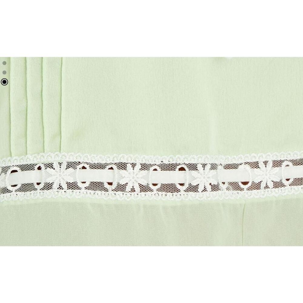 LoveShackFancy Sunny Lace Trimmed Pintucked Camisole light green XL - Picture 3 of 9